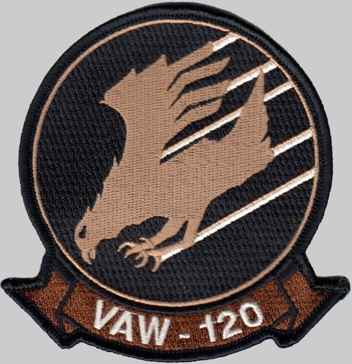 vaw-120 greyhawks insignia crest patch badge airborne command control squadron e-2c e-2d advanced hawkeye c-2a greyhound navy 03p
