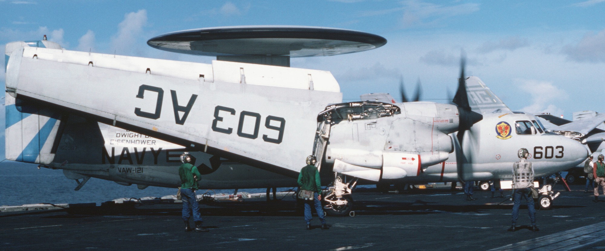 vaw-121 bluetails carrier airborne early warning squadron us navy e-2c hawkeye cvw-7 uss dwight d. eisenhower cvn-69 104