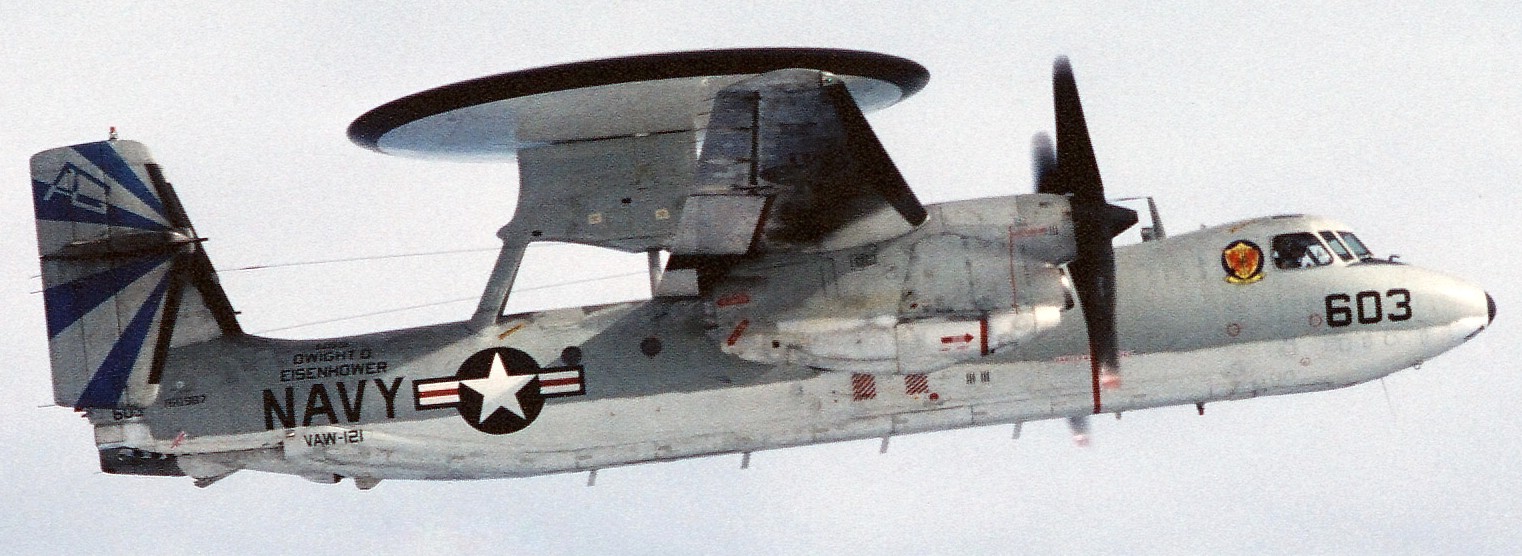 vaw-121 bluetails carrier airborne early warning squadron us navy e-2c hawkeye cvw-7 uss dwight d. eisenhower cvn-69 105