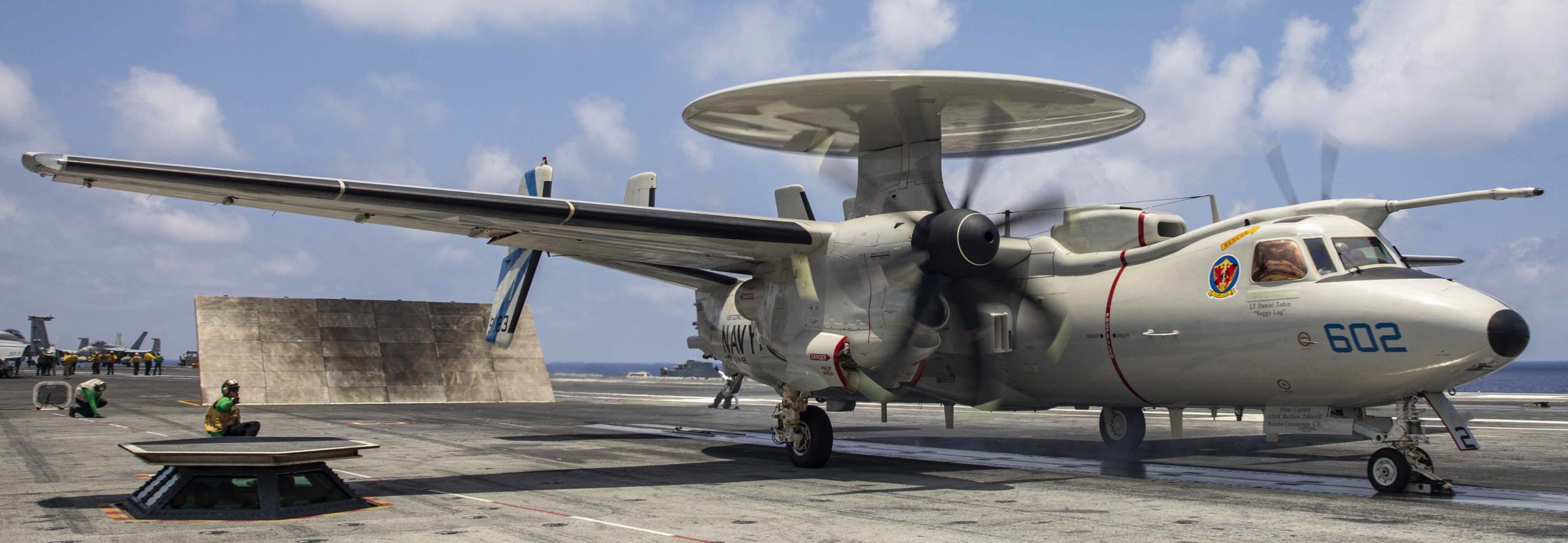 vaw-121 bluetails airborne command and control squadron us navy e-2d advanced hawkeye grumman uss george h. w. bush cvn-77 148