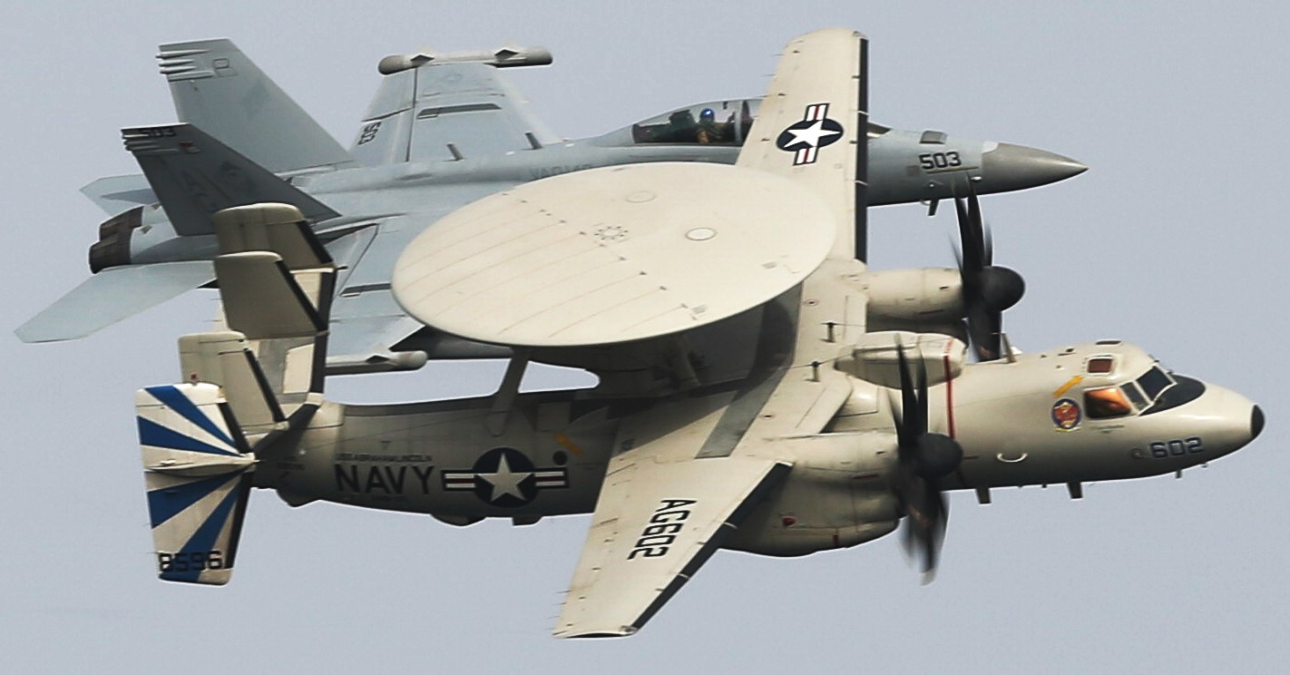 vaw-121 bluetails airborne command and control squadron us navy e-2d advanced hawkeye cvw-7 uss abraham lincoln cvn-72 75
