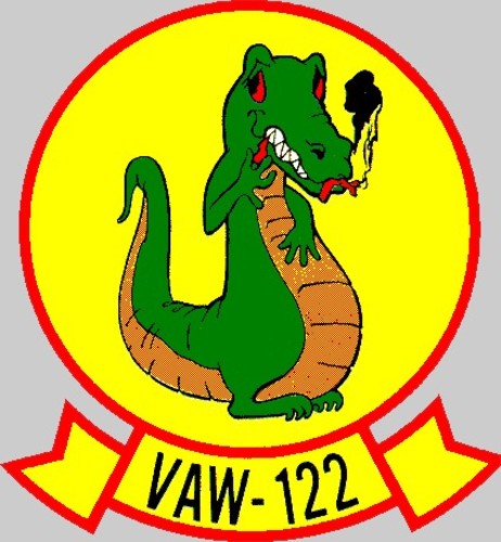 vaw-122 hummer gators insignia crest patch badge carrier airborne early warning squadron e-2c hawkeye us navy 02c
