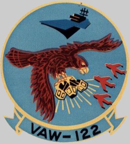 vaw-122 steeljaws insignia crest patch badge carrier airborne early warning squadron e-2c hawkeye us navy 03c
