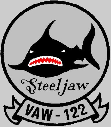 vaw-122 steeljaws insignia crest patch badge carrier airborne early warning squadron e-2c hawkeye us navy 05c