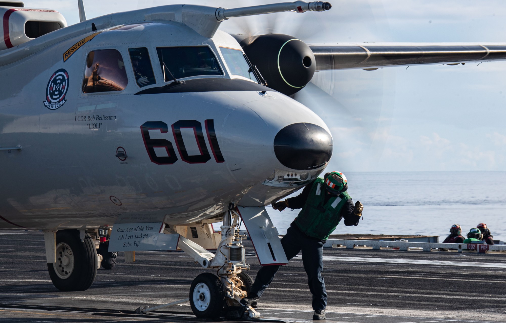 vaw-124 bear aces airborne command control squadron e-2d advanced hawkeye cvn-78 uss gerald r. ford 123