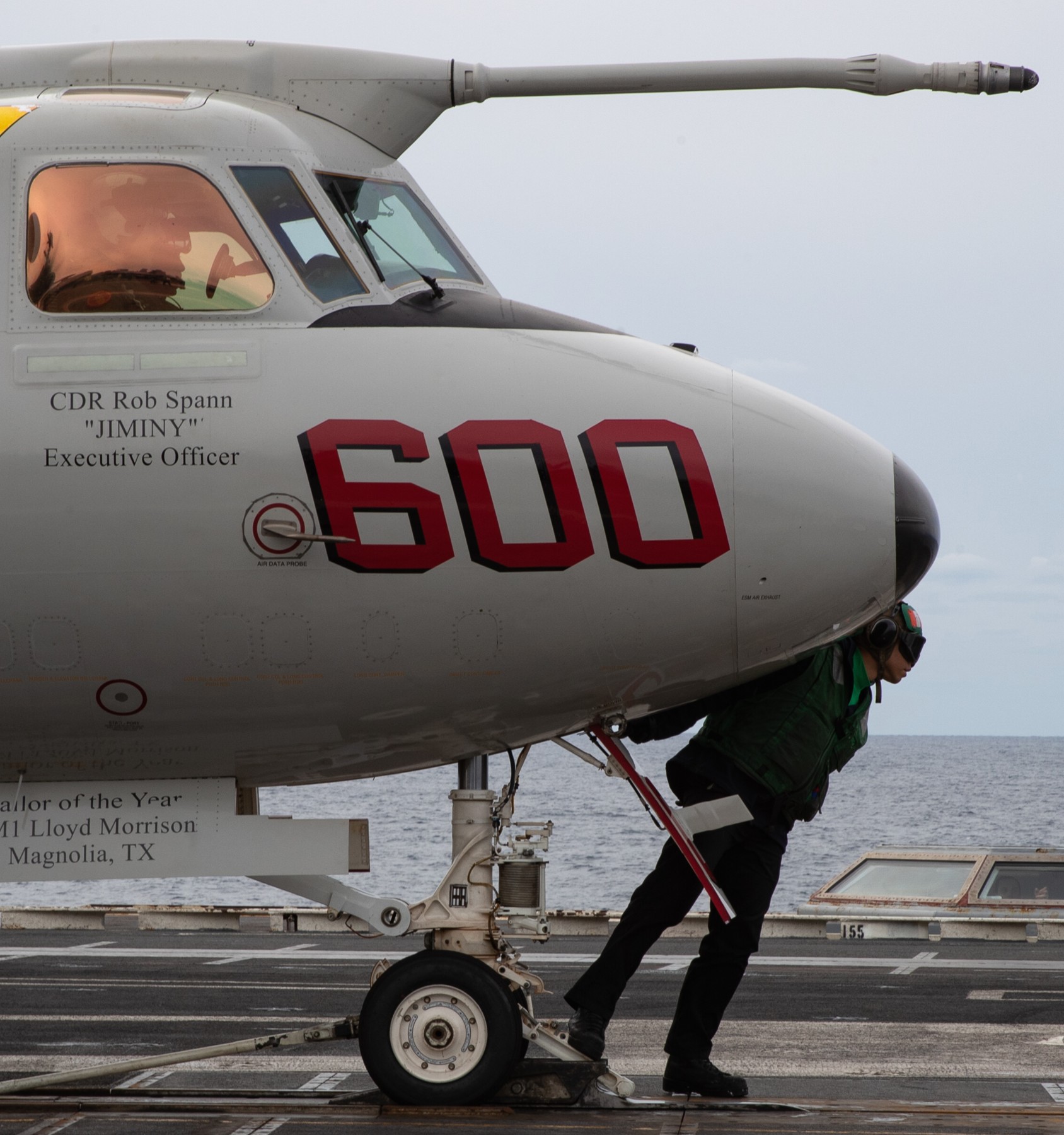vaw-124 bear aces airborne command control squadron e-2d advanced hawkeye cvn-78 uss gerald r. ford fly off 2024