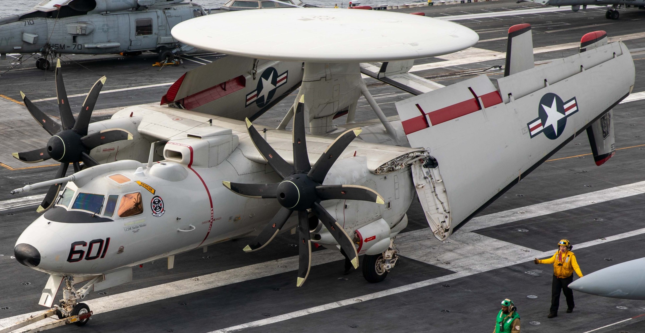 vaw-124 bear aces airborne command control squadron e-2d advanced hawkeye cvn-78 uss gerald r. ford 2025 130