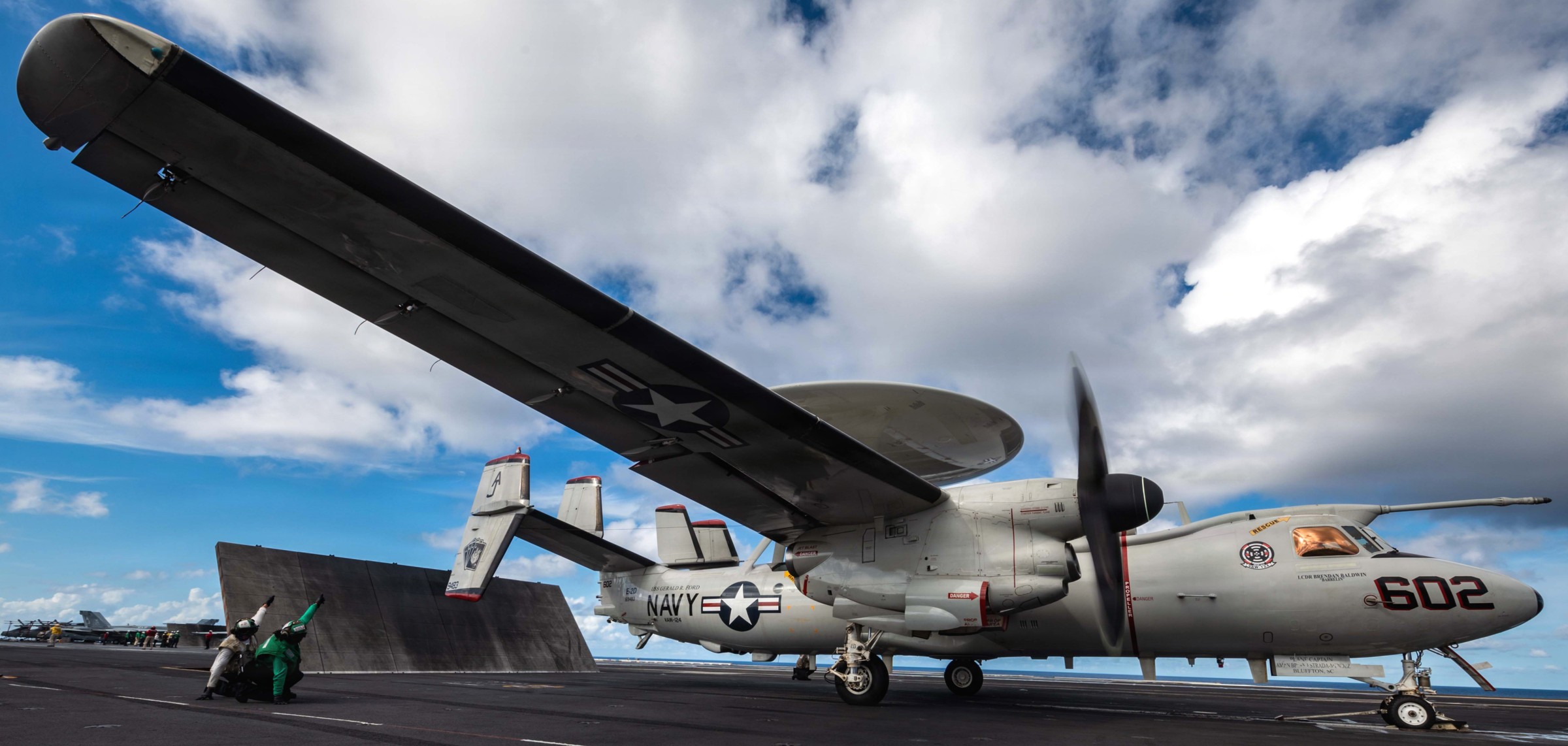 vaw-124 bear aces airborne command control squadron e-2d advanced hawkeye cvn-78 uss gerald r. ford 2025 133
