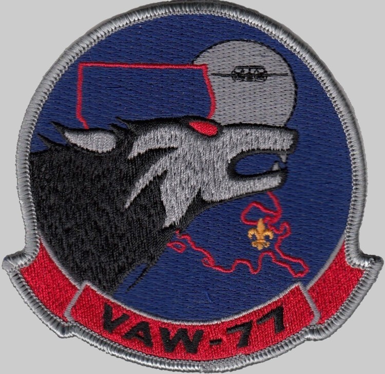 vaw-77 nightwolves insignia crest patch badge carrier airborne early warning squadron us navy grumman e-2c hawkeye 02x