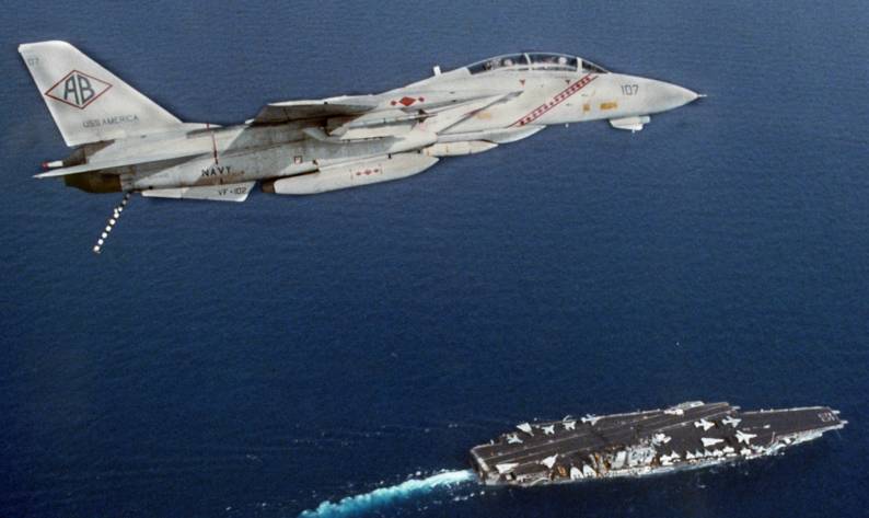 vf-102 diamondbacks f-14a tomcat carrier air wing cvw-1 uss america cv-66