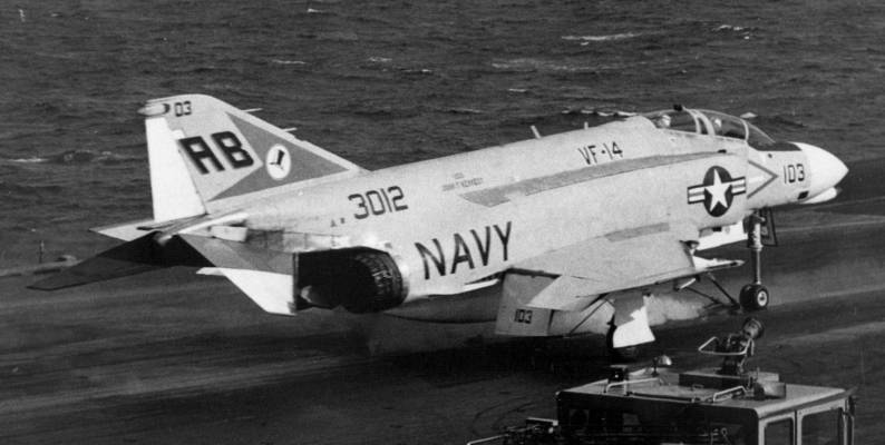 vf-14 tophatters fighter squadron f-4b phantom carrier air wing cvw-1 uss john f. kennedy cva 67