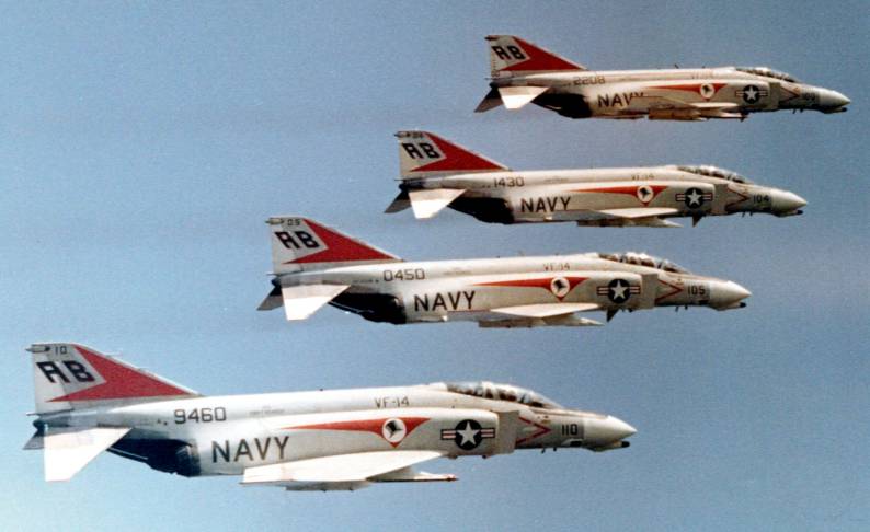 fighter squadron vf-14 tophatters f-4b phantom cvw-1 uss john f. kennedy cva 67