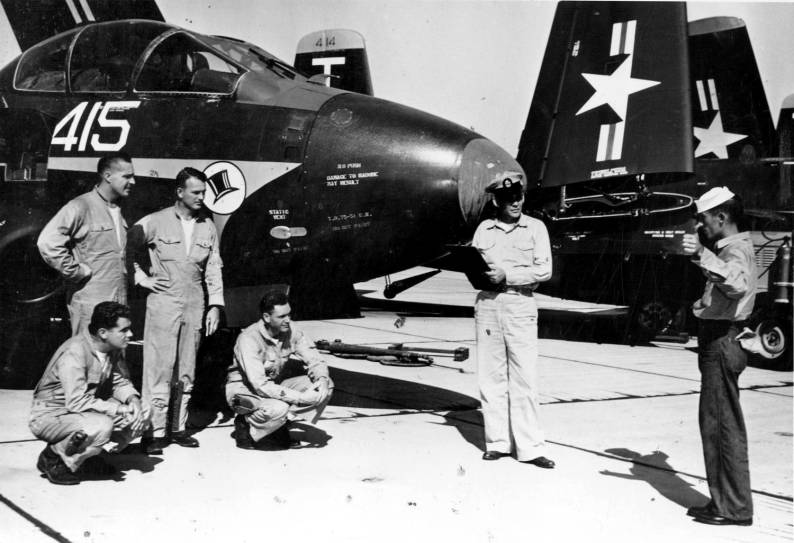 fighter squadron vf-14 tophatters f3d-2 skyknight atg-201 uss intrepid cv 11