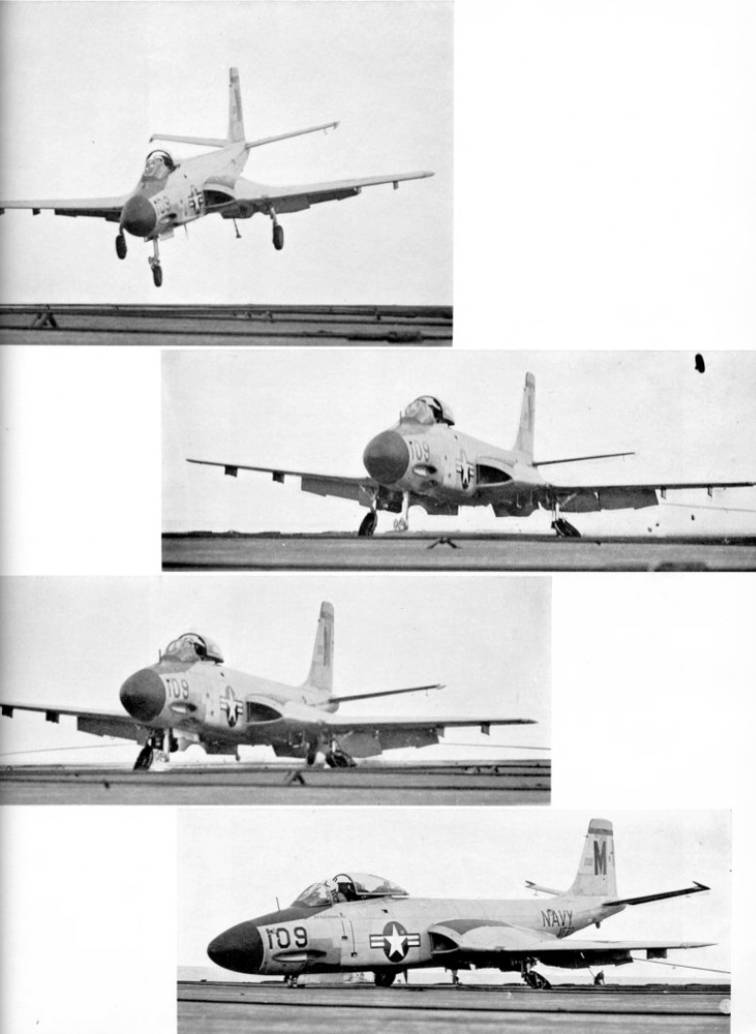 vf-23 flashers fighter squadron f2h-3 banshee wheel crash accident uss essex cva 9 1954