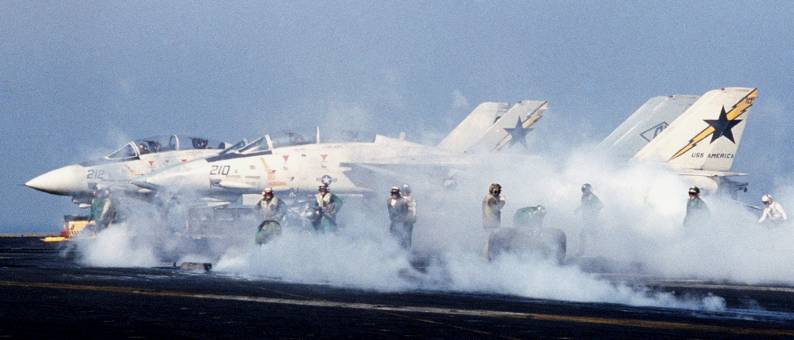 fighter squadron vf-33 starfighters f-14a tomcat cvw-1 uss america cv-66 operation el dorado canyon lybia 1986