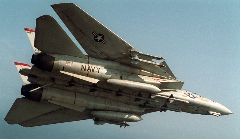 vf-41 black aces f-14a tomcat aim-7 sparrow aim-9 sidewinder aam missile