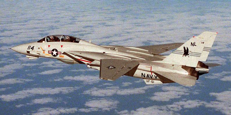 f-14a tomcat vf-51 screaming eagles cvw-15 uss kitty hawk cv 63