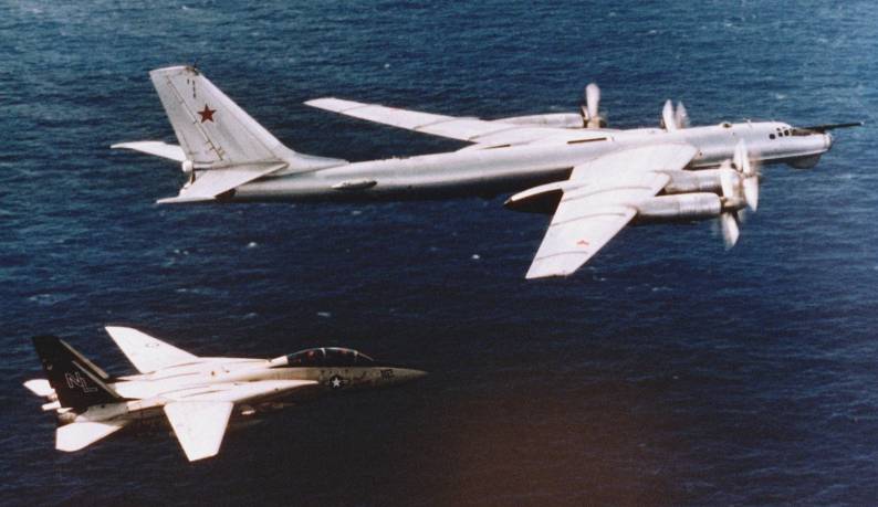 vf-51 screaming eagles f-14a tomcat cvw-15 uss carl vinson sovjet tupolev tu-95 bear-d