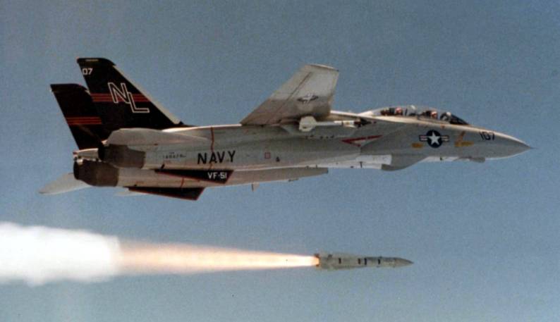 vf-51 screaming eagles f-14a tomcat carrier air wing cvw-15 uss kitty hawk cv 63 aim-54 phoenix aam missile