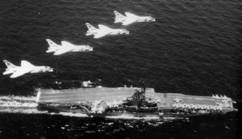 vf-51 screaming eagles f-8h crusader carrier air wing cvw-5 uss bon homme richard cva 31