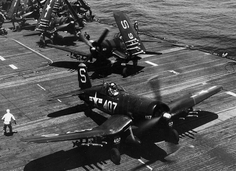 vf-54 copperheads fighter squadron hell's angels f4u-4b corsair cvg-5 uss valley forge cv-45