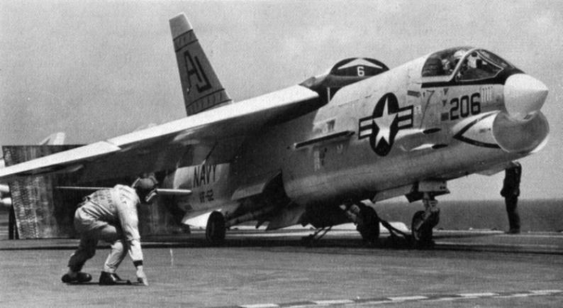 fighter squadron vf-62 boomerangs f-8c crusader carrier air wing cvw-8 uss shangri-la cva 38