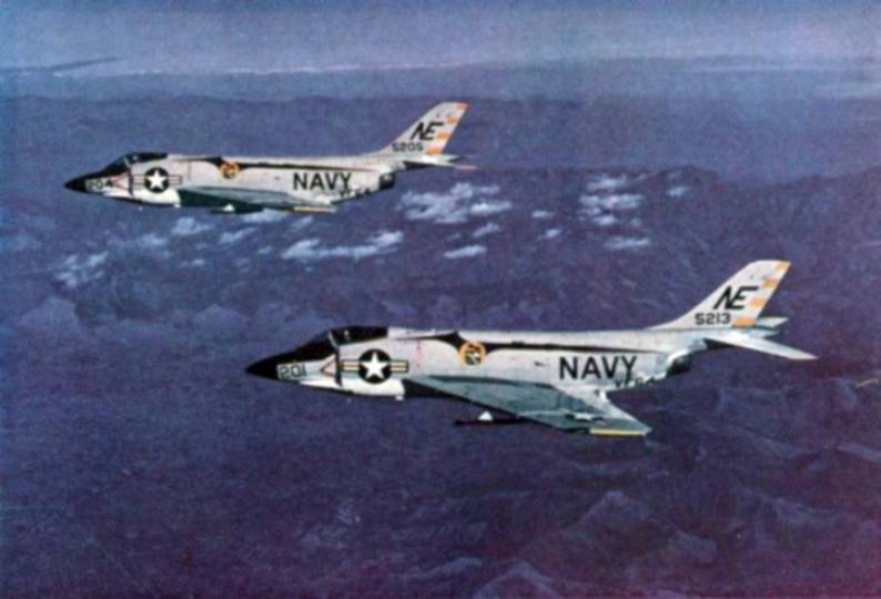 fighter squadron vf-64 freelancers f3h-2 demon carrier air group cvg-2 uss midway cva 41
