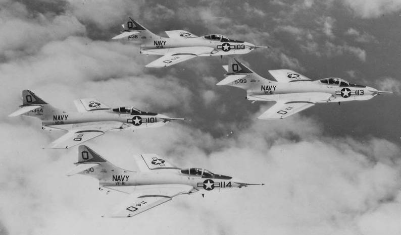 fighter squadron vf-81 crusaders f9f-8 cougars air task group atg-182 uss lake champlain cva 39