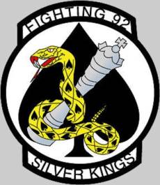fighter squadron vf-92 silver kings crest insignia patch badge us navy