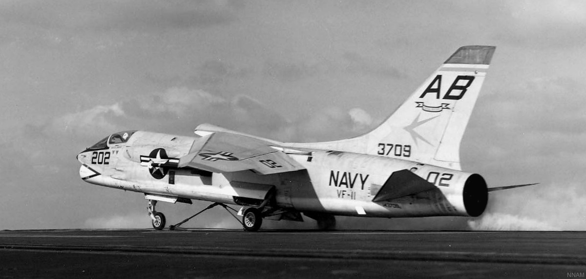 vf-11 red rippers fighter squadron us navy fitron f8u-1 crusader carrier air group cvg-1 uss franklin d. roosevelt cva-42 07