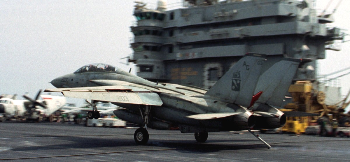 vf-11 red rippers fighter squadron us navy fitron f-14b tomcat carrier air wing cvw-7 uss dwight d. eisenhower cvn-69 56