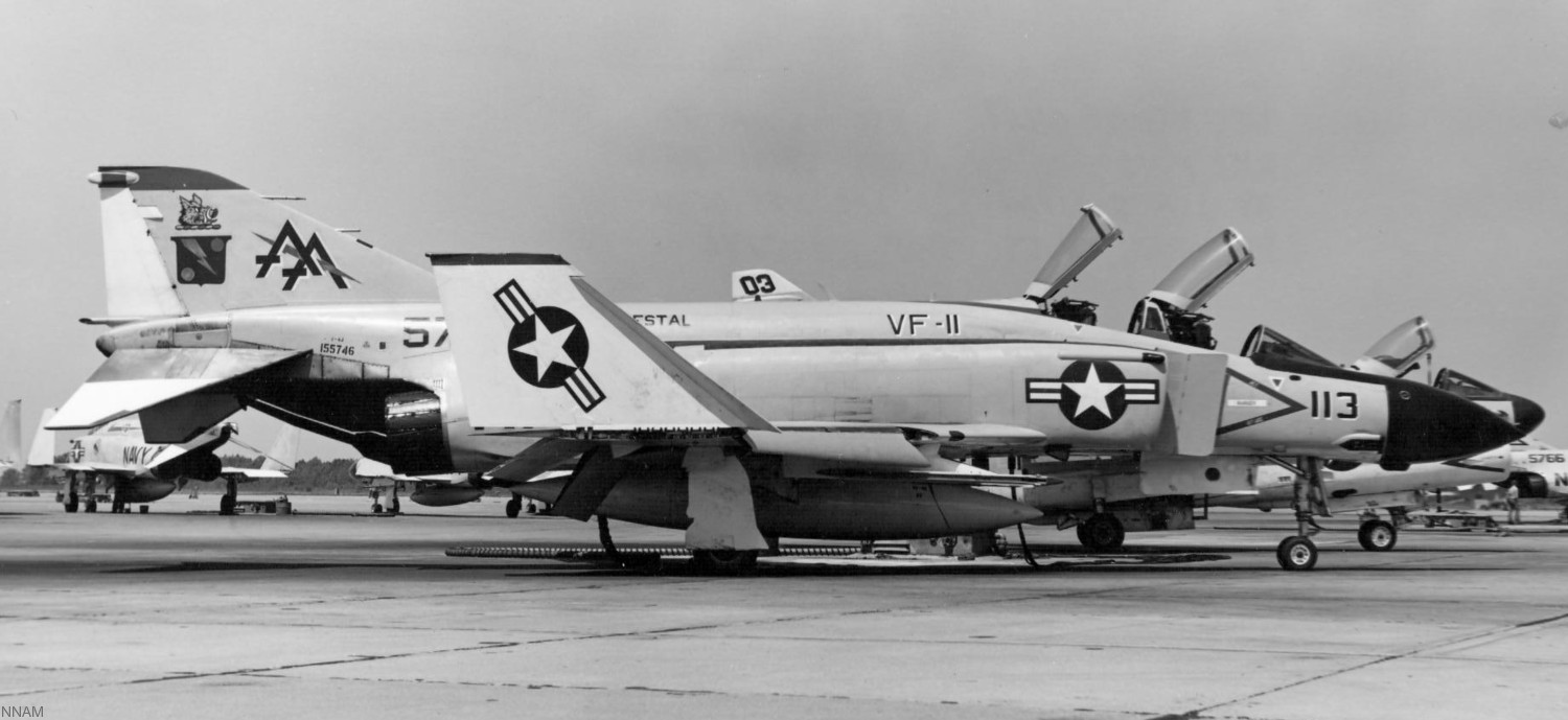 vf-11 red rippers fighter squadron us navy fitron f-4j phantom ii carrier air wing cvw-17 uss forrestal cv-59 85