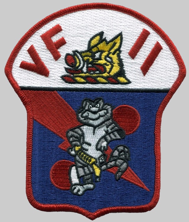 vf-11 red rippers insignia crest patch badge fighter squadron us navy f-14 tomcat 02p