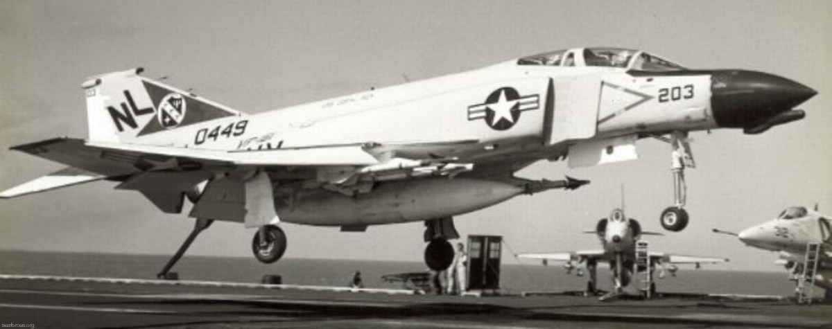 vf-161 chargers fighter squadron navy f-4b phantom ii carrier air wing cvw-15 uss coral sea cv-43 09