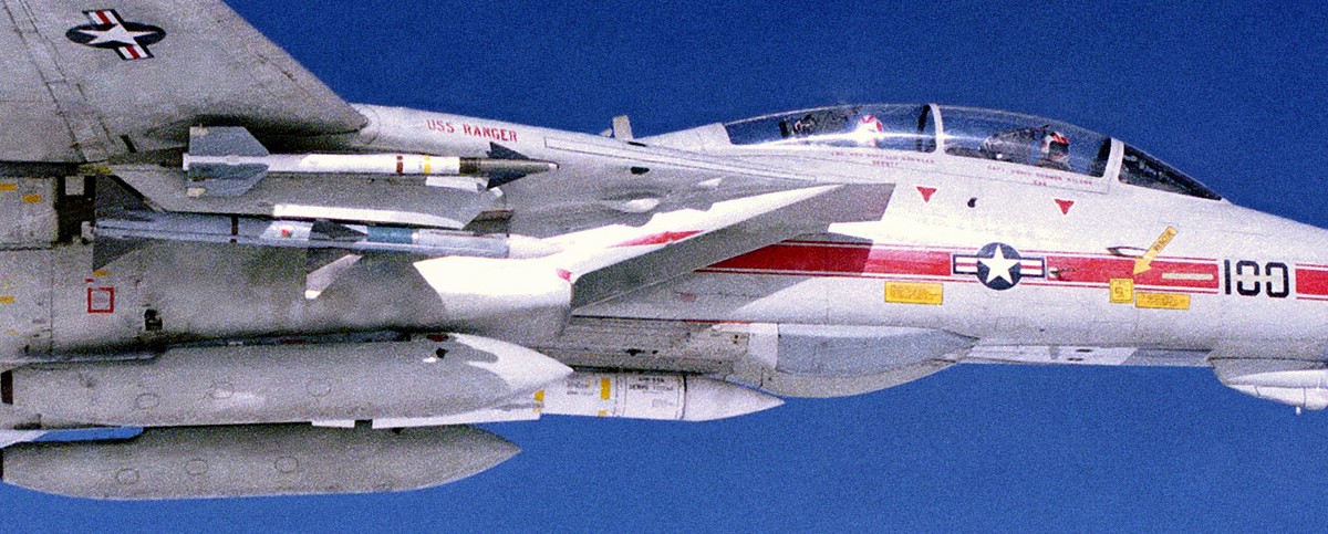 vf-1 wolfpack fighter squadron f-14a tomcat carrier air wing cvw-2 uss ranger cv-61 25a aim-7 sparrow aim-54 phoenix missile