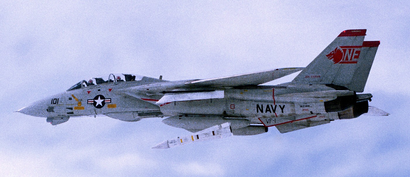 vf-1 wolfpack fighter squadron f-14a tomcat carrier air wing cvw-2 uss ranger cv-61 49 aim-54 phoenix missile