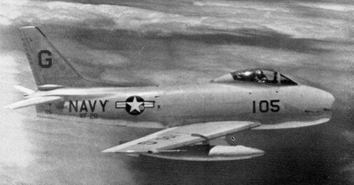 vf-211 red checkertails fighter squadron fj-3m fury carrier air group cvg-21 uss bon homme richard cva-31 02