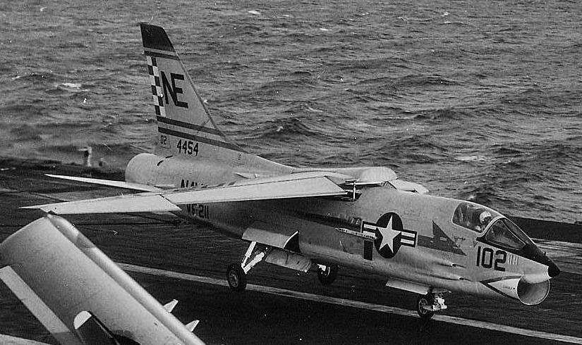 vf-211 red checkertails fighter squadron us navy f8u crusader nas moffett field cvg uss 03a