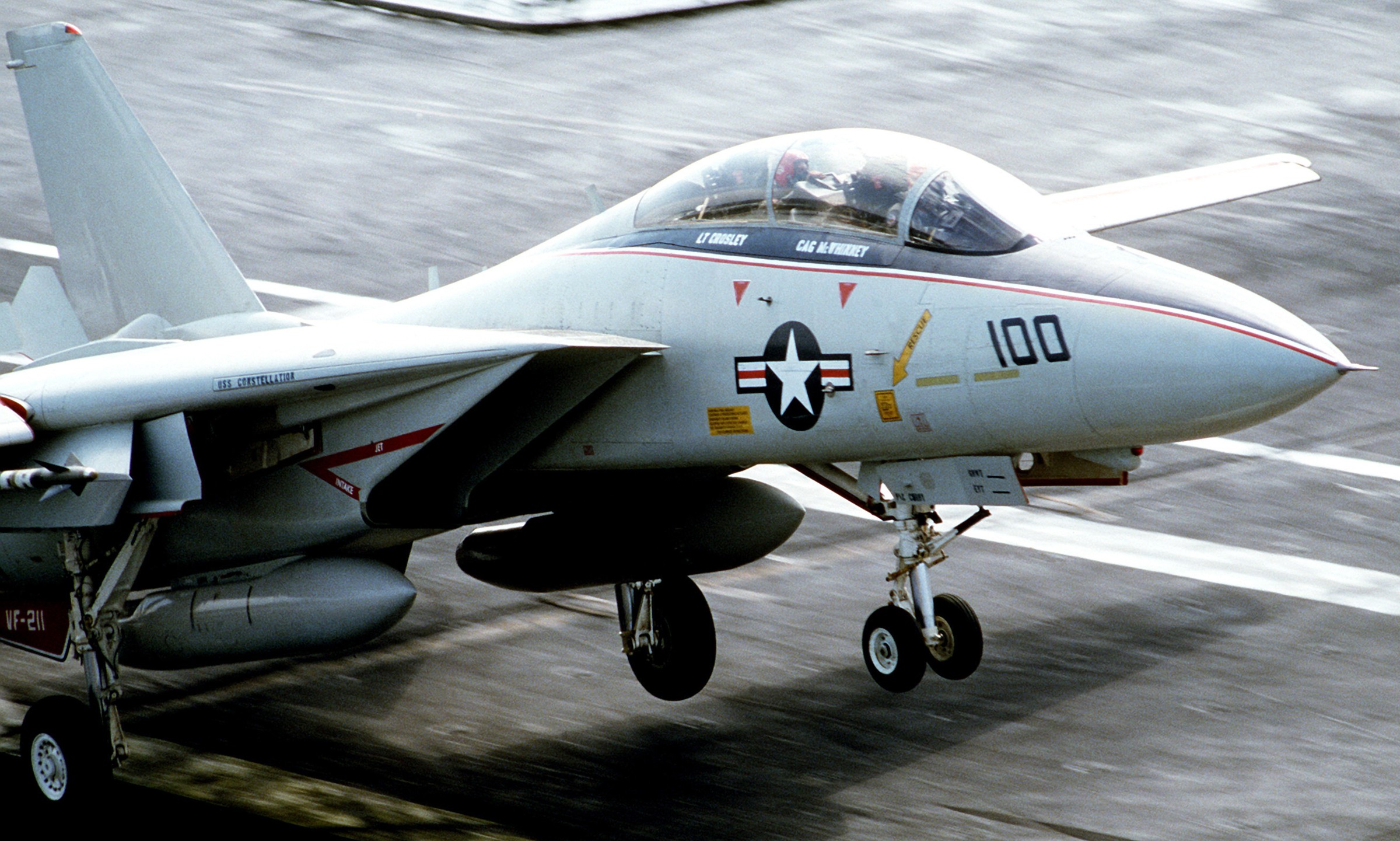 vf-211 fighting checkmates fighter squadron f-14a tomcat us navy carrier air wing cvw-9 uss constellation cv-64 89