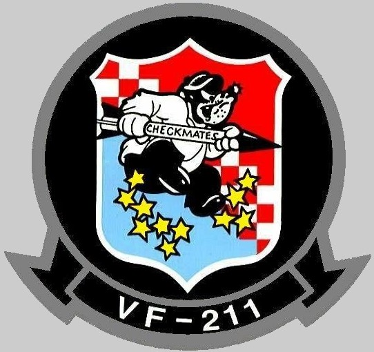 vf-211 fighting checkmates insignia crest patch badge fighter squadron us navy 02x