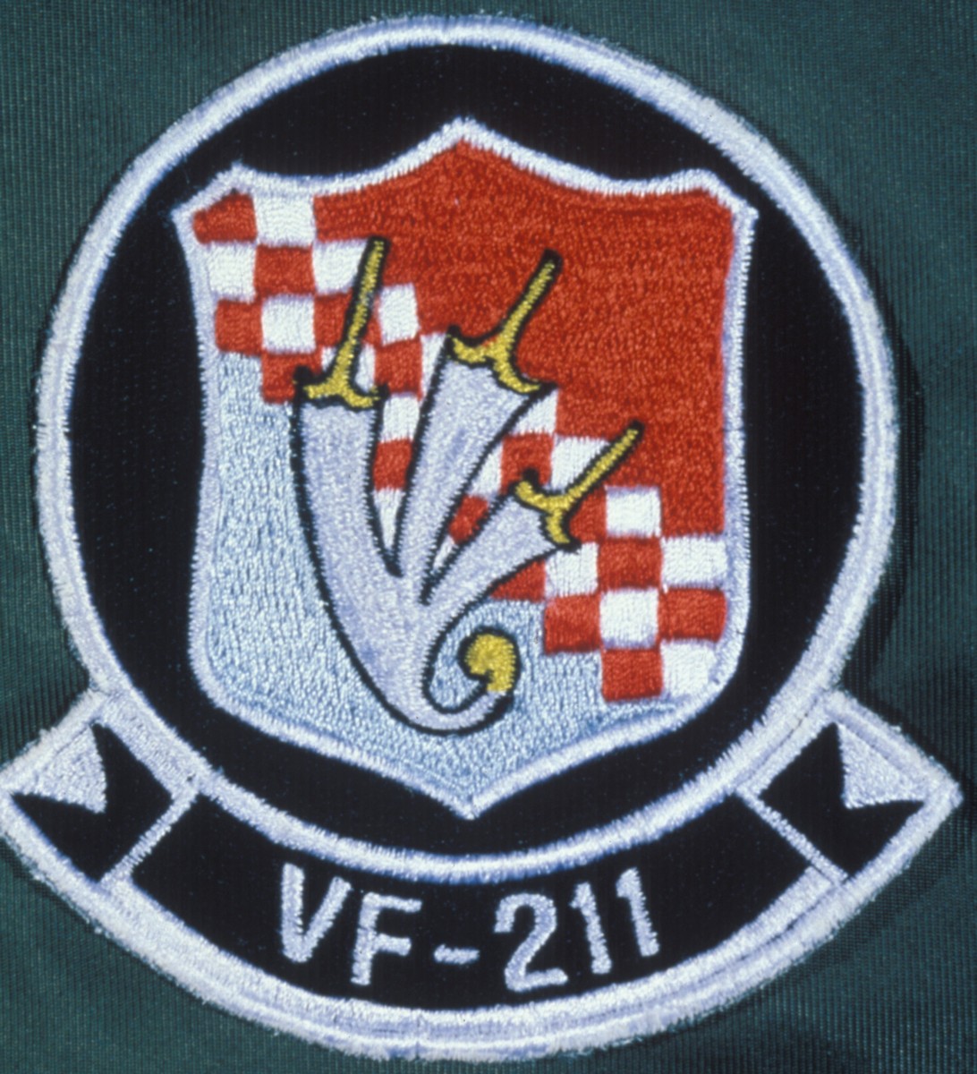 vf-211 fighting checkmates fighter squadron patch crest insignia badge fighter squadron us navy f-14 tomcat f-8 crusader