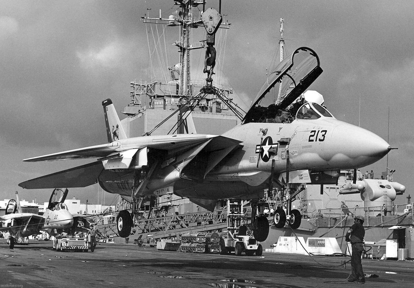 vf-213 black lions fighter squadron us navy f-14a tomcat carrier air wing cvw-11 uss kitty hawk cv-63 107