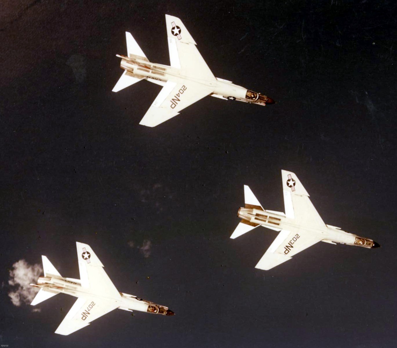 vf-24 red checkertails fighter squadron navy f-8j crusader carrier air wing cvw-21 uss hancock cva-19 55