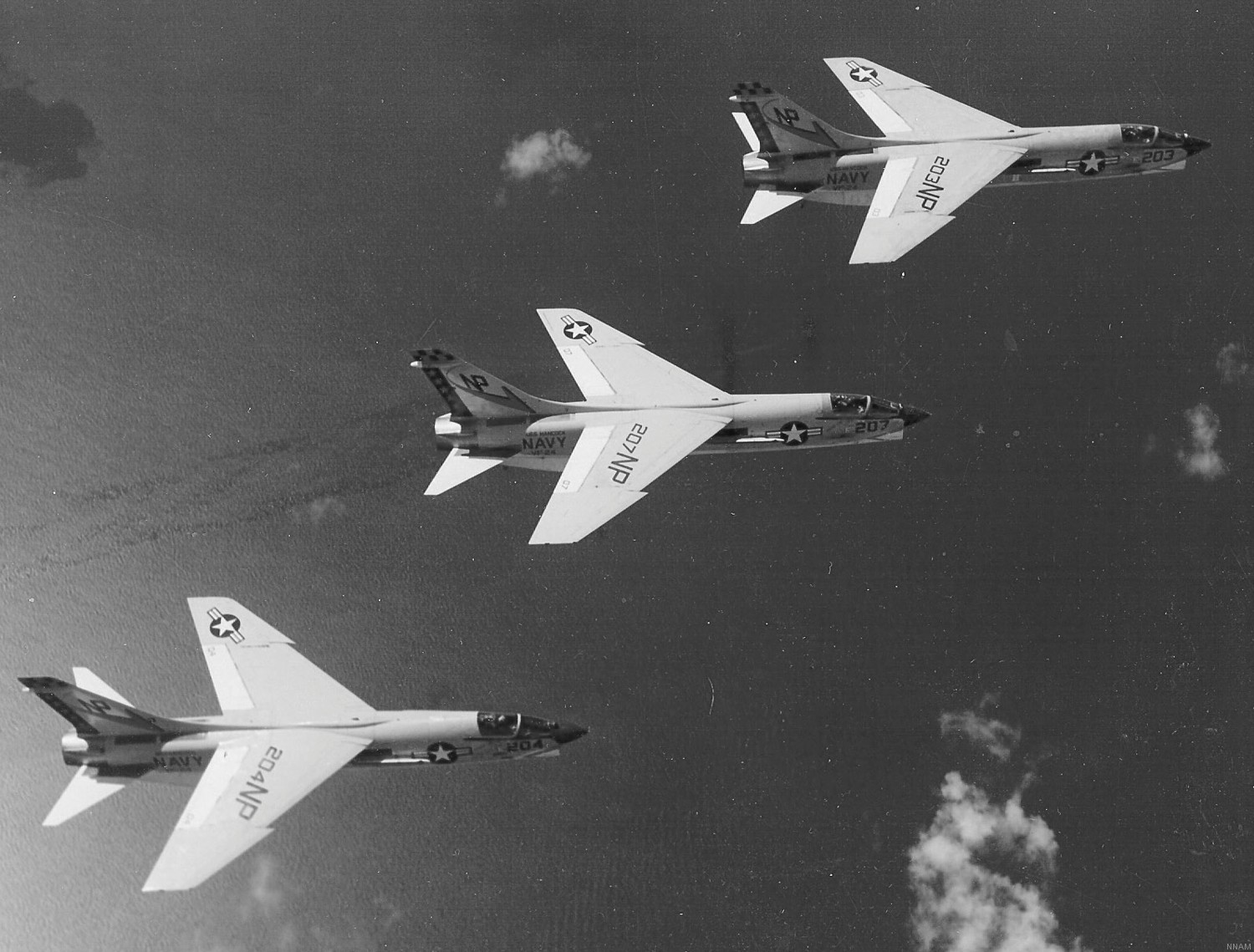 vf-24 red checkertails fighter squadron navy f-8j crusader carrier air wing cvw-21 uss hancock cva-19 56