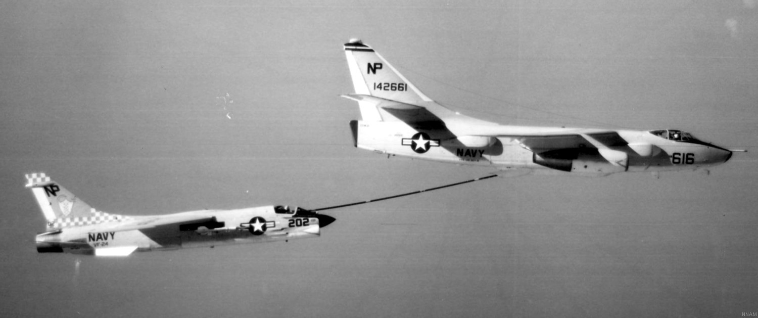 vf-24 red checkertails fighter squadron navy f-8j crusader carrier air wing cvw-21 uss hancock cva-19 58