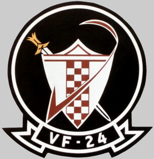 vf-24 fighting renegades insignia crest patch badge red checkertails fighter squadron us navy 02c