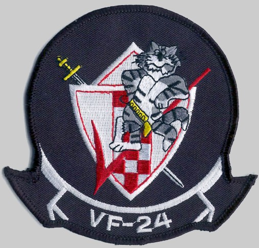 vf-24 fighting renegades insignia crest patch badge red checkertails fighter squadron us navy 04p