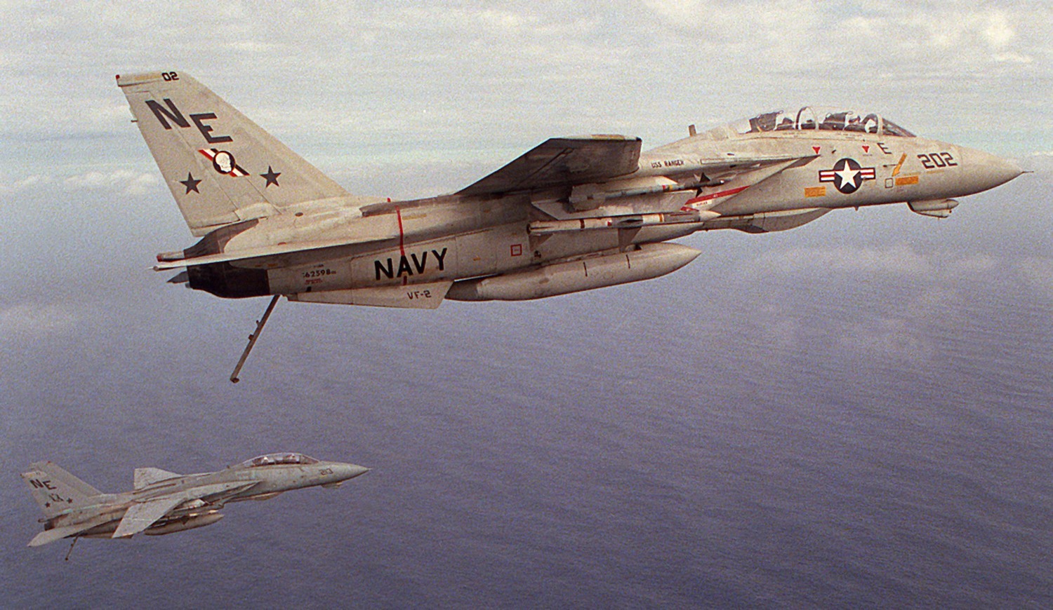 vf-2 bounty hunters fighter squadron fitron f-14a tomcat carrier air wing cvw-2 uss ranger cv-61 70