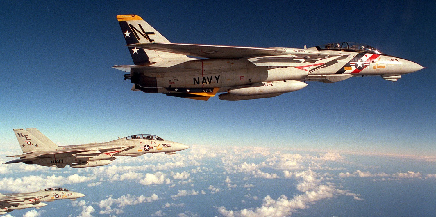 vf-2 bounty hunters fighter squadron fitron f-14a tomcat carrier air wing cvw-2 uss ranger cv-61 73