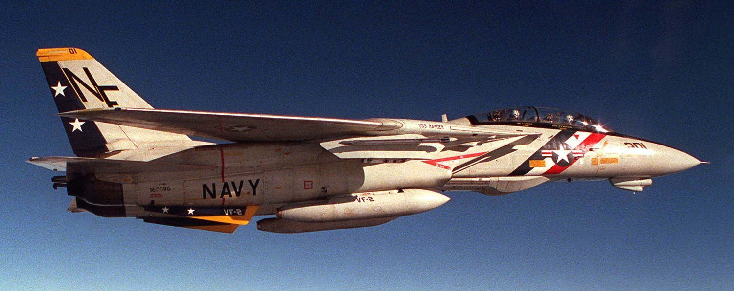 vf-2 bounty hunters fighter squadron fitron f-14a tomcat carrier air wing cvw-2 uss ranger cv-61 73a